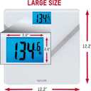 Taylor Digital Glass Body Composition Scale, Bathroom Scale for Body Weight, Measures Body Fat, Body Water, and Muscle Mass Percentages, 8 User Recognition, FSA HSA Eligible, 440 lb Capacity, White