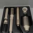 7MAGIC 6 in 1 Multi Hair Styler Dryer Brush, 110,000 RPM High-Speed, Negative Ionic, Fast Drying for Professional Blow Dry, Curling, Volumizing, Straightening and Styling, Gold