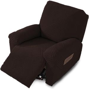 NORTHERN BROTHERS Recliner Cover, Stretch Recliner Covers That Stay in Place, Washable Lazy Boy Recliner Chair Covers, Furniture Protector Recliner Slipcovers for Dog Kid, Dark Brown (Regular 1 Seat)