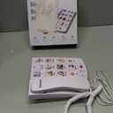 Big Button Phone for Seniors, Corded Landline Telephone with 10 Picture Keys, Phones for Elderly,One-Touch Dialling,Suitable People with Vision Disorders/Hearing Damage (EX-LD-828-01)