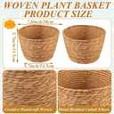 2PCS Seagrass Plant Basket for Indoor and Outdoor,Wicker Large Planter Basket for 6 inch Pot,Rattan Plant Pot Covers for Potted Plants,Woven Storage Baskets for Rustic Boho Farmhouse Decor