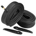 FANSPRO 2 Pack 700 x 35-43c Road Bike Inner Tubes, 48mm Schrader Valve Premium Quality Butyl Inner Tube with 2 Tire Levers