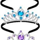 NEIJIANG Princess Tiara Crown Headpieces, Dress Up Set for Little Girls, Kids Play Jewelry, Costume Accessories, Princess Party Favors for Kids (Style 2), Large