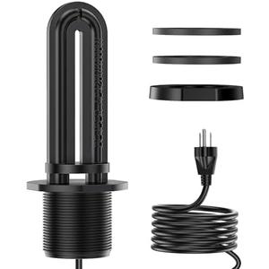 Tiflev Utility De-Icer Submergible Cast Aluminum Water Tank Heater Compatible with All 1-1/2" Threads Rubbermaid Stock Tanks (1000W)