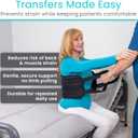 Vive Standard Transfer Sling (31.5 Inch) - Gait Belt for Elderly & Disabled - Patient Lifting Aid for Seniors & Injured - Bed & Wheelchair Transfer for Home Use (Black)