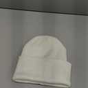 100% Acrylic Beanie Hat Cap - White