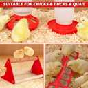 3 Pack Chick Feeder and Waterer Set - Chick Starter Kit with Mini Perch, Automatic Chicken Waterer & Feeder for Ducks/Quail, Coop Brooder Supplies for Small Poultry