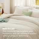 Bedsure Queen Comforter Set, Cream Soft Prewashed Bedding for All Seasons, 3 Pieces GentleSoft Bed Set, 1 Lightweight Comforter (90"x90") and 2 Pillowcases (20"x26")