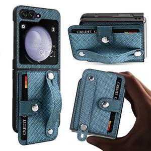 HianDier for Z Flip 6 Case Wallet with Card Holder for Women with Detachable Crossbody Lanyard PU Leather Shockproof Protective Cover for Samsung Z Flip 6