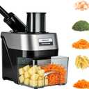5-In-1 Vegetable Chopper Electric,Stainless Steel Chopper With Slice Strips