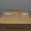 9ft Flocked Pre-Lit Artificial Christmas Garland,Christmas Tree Garland,Flocked Xma Tree Garland with Lights, Pine Cones, Red Berries, Branch Tips,Berry Clusters, Plug in