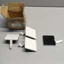 Joyyy Christmas Stocking Holders for Mantle Set of 4 Heavy-Duty Cast Iron Xmas Stocking Hangers Hooks for Mantel with Protective Pad for Fireplace Home Shelf (White)