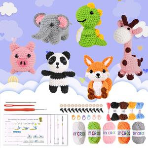 Wunila Crochet Kit for Beginners, 2025 DIY Craft for Adults and Kids, Great Gifts for Crochet Lovers, Crocheting Animals Kits with Step by Step Videos, Yarn,Crochet Hook, Birthday Gift, Holiday Gift