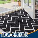 OLANLY Front Door Mat 59x35, Low-Profile Easy Clean Doormat, Deep Black