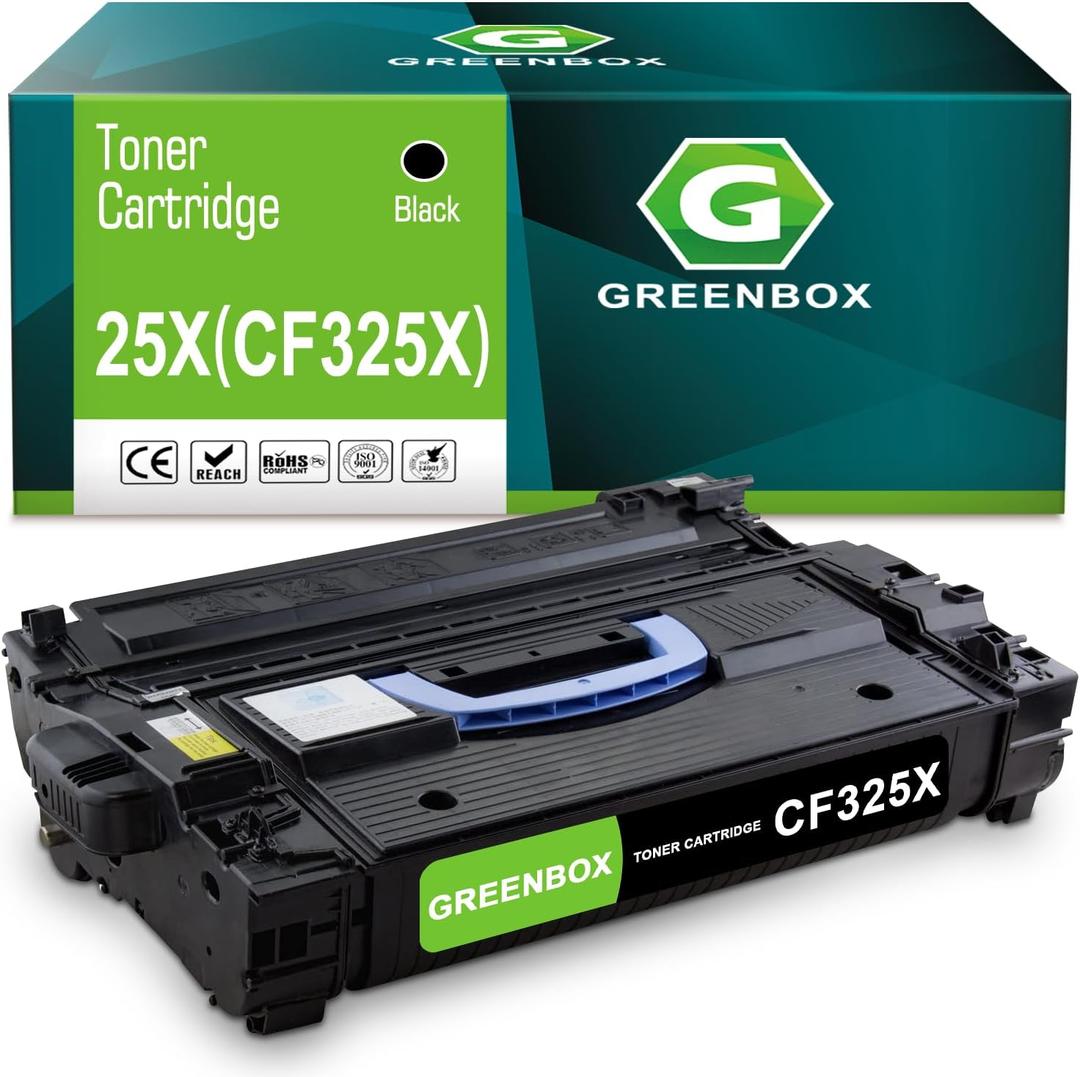 GREENBOX Remanufactured CF325X High Yield Toner Cartridge Replacement for HP 25X CF325X for LaserJet Enterprise M830 Series, LaserJet Enterprise M806 Series Printer (34,500 Pages)