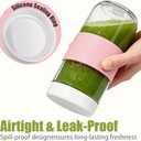 Mason Jars, 24 oz (6 Pack) Overnight Oats Containers with Lids - Airtight
