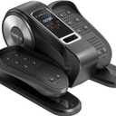 Under Desk Elliptical Machine, Electric Seated Pedal Exerciser, Mini Elliptical Leg Exerciser with Remoter, 12 Level Speeds, Forward & Reverse Direction, Manual & Auto Mode for Home Office