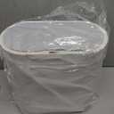 ELPHECO 2.5 Gallon Bathroom Can with Lid, Slim Motion Sensor Garbage Can, Automatic Waste Bin, Small Narrow Can for Bathroom, Bedroom, Office, Kitchen White