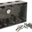 BELL 5390-0 3-Gang Weatherproof Deep Box, Seven 3/4 in. Threaded Outlets, Gray