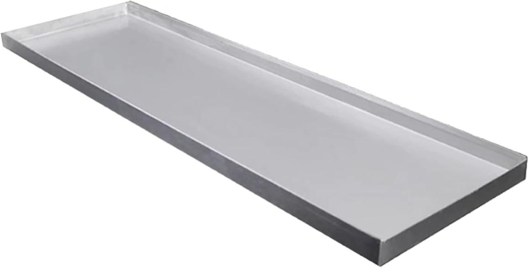 Stainless Steel Drip Pan, Leak-proof Oil Drain Pan, Plant Saucer, Plant Trays for Pots, for Indoor and Outdoor, Multiple Sizes No Holes(81x31x2cm/31.9x12.2x0.8in)