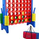 Giantville Giant 4 in a Row Connect Game + Storage Carry Bag - 4" Wide X 3.5" Tall - Oversized Jumbo Sized Entertainment for Outdoor/Indoor Play for Kids & Adults - Durable Waterproof - 2024 Version