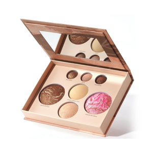 Best Baked Face Palette for Mature Skin – Includes Bronzer, Blush, Highlighter & Eyeshadows – Smooth Velvet Texture, Vegan & Cruelty-Free, Travel-Friendly Makeup Kit
