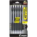 Pilot G2 Premium Gel Roller Pens 0.7, Fine Point Smooth Writing Pens Black, Pack of 30