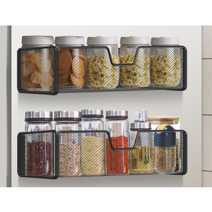 2 pack Magnetic Basket Organizer Holder for Fridge Magnetic Shelf Magnetic Storage Bin Box Containers for Refrigerator Whiteboard Classroom Magnetic Organizer