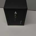 Bonsaii Safe Box with Key Lock, Steel Security Lock Box, 0.23 Cubic Feet, 9.06" W x 6.69" D x 6.69" H, Small Hidden Safe for Cash Jewelry