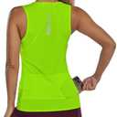 Wulibike Sleeveless Cycling Jersey Women Running Shirts Vest bike top Summer Biking tank Basic Top With Pockets M
