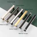 Black and Chrome Cabinet Pulls Matte Black and Polished Chrome Kitchen Cabinet Handles, 5 Pack 5 Inch, 2281 Two Tone Hardware for Cabinets Drawers Bedroom Dresser Cupboard Bathroom Vanity