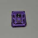 Janmitta Compatible with Moto Razr 2024/2025 Case,Razr+ Plus 2024/2025 Case with Lanyard+Hinge Protection+Finger Ring Holder Kickstand,Dual-Layer Full Body Protective Shockproof Phone Cover,Purple