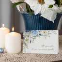 25 Funeral Thank You Cards with Envelopes and Matching Stickers, Watercolor Rose Designs Sympathy Card 4x6 inch for Funeral Family Friends Loved Ones