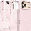 Magnetic for iPhone 17 Pro Max Case 6.9", Compatible with MagSafe, [Integrated Silicone Camera Control Cover] [Screen Protector], 2X MIL-STD Drop Protection for 17 ProMax Case, Lovely Pink