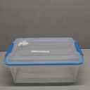 Sterilite 12 Qt Gasket Box, Stackable Storage Bin with Latching Lid and Tight Seal, Plastic Container to Organize Basement, Clear Base and Lid, 6-Pack