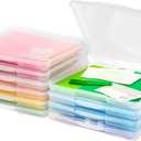 IRIS USA Fits 12" x 12" Paper, 10-Pack Thin Portable Plastic Scrapbook Paper Storage Cases Organizers with Built-in Handle for Art and Craft Supplies, Office Document, Stationery, Photo - Clear