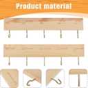 Premium Bamboo Measuring Cups and Spoons Rack, Measuring Cup Organizer Rack Suitable for Kitchen Hanging Cups and Spoons, Including Screw and Adhesive Mounting 2 pcs