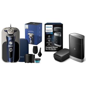 Philips Norelco Home & Away Shave Duo Includes Philips Norelco 9000 Prestige Space Grade Edition (SP9886/89) + Compact Shaver (PQ888/81)