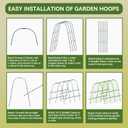 65"x48" Cucumber Trellis for Raised Bed, U-Shape Garden Trellis for Climbing Plants Outdoor, Metal Arch Vegetables Trellis, Detachable Cucumber Plant Support for Tomato,Squash