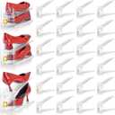 Shoe Slots Organizer for Closet, 30 Pack Shoe Stacker Organizer, Shoe Storage Space Savers 50%, 3 Levels Adjustable Shoe Racks for Closet Organization