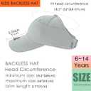 Satin Lined Backless Ponytail Baseball Cap for Women (M)