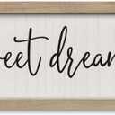 SRSZHIYUE Bedroom Above Bed Wall Decor Minimalist Sweet Dreams Sign 16''6'' Small Couples Romantic Rustic Farmhouse Hanging Family Master Bedroom Guest Room Wall Horizontal Hanging DecorationWood