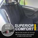 Back Seat Cover for Car Trucks Van SUV,Waterproof Rear Bench Towel Seat Covers for Dogs and Kids,Automotive Backseat Protector (Black)