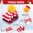 2 x JaGely 2 Pieces Christmas Dog Knitted Scarf Holiday Cute Scarf for Small Medium Cat Xmas Winter Dog Bandanas Decor for Pet(Red and White, Red and Green,Striped)