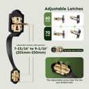 Moquin Double Door Handle Set for Front Door, Classic Double Front Door Lock Set with Dummy, Reversible Handle Lever for Entrance Exterior Doors, Oil Rubbed Bronze