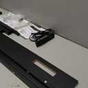 GRLEAF 45" Adjustable Height Narrow Console Table with Power Outlets, Long Sofa Table with Charging Station Behind Couch Table Skinny Entryway Table for Living Room, Hallway and Office – Black