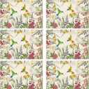 XCHI Wildflowers Grass Hummingbirds Spring Placemats Set of 6 Summer Table Mats for Party Home Kitchen Dining Table Decorations 12x18 Inch