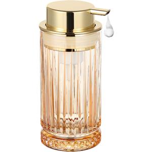 Glass Foam Soap Dispenser, Refillable Faming Dispenser with Gold Pump, Foam Hand Soap Dispenser for Bathroom Kitchen, Home Decor Foam Type/Gold