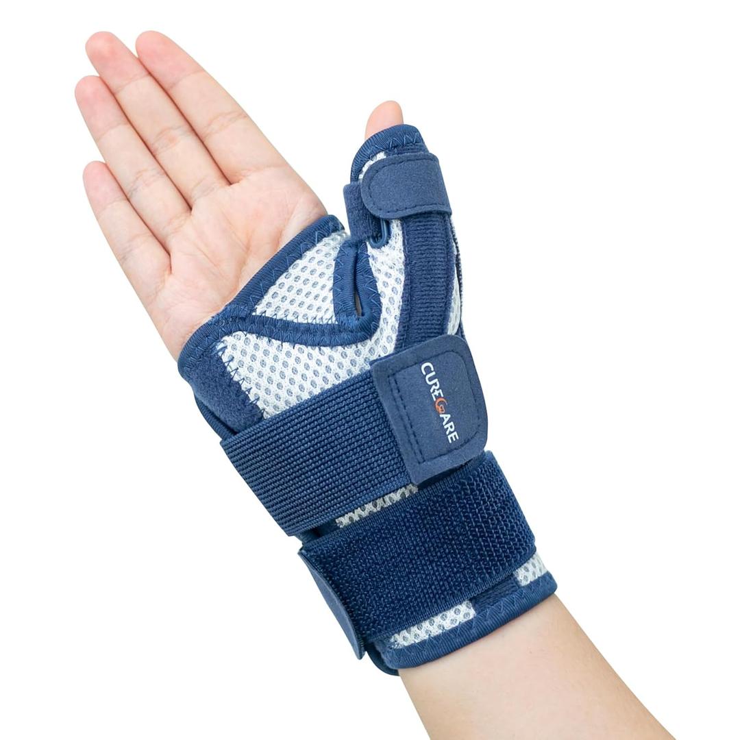 New Updated Thumb Brace for Women and Men, Reversible Trigger Thumb Splint for Day & Night Support, Breathable Thumb Stabilizer for Arthritis, Tendonitis, Sprains Thumb Pain Relief (Navy)