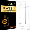 Ailun Screen Protector for iPhone 16e / iPhone 14 / iPhone 13 / iPhone 13 Pro [6.1 Inch] Display 3 Pack Tempered Glass, Case Friendly [Not for iPhone 16 6.1 Inch]